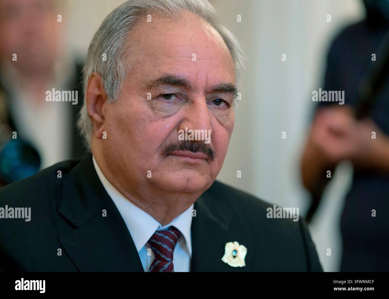 FILE - Libyan militia commander Gen. Khalifa Hifter meets with Russian ...