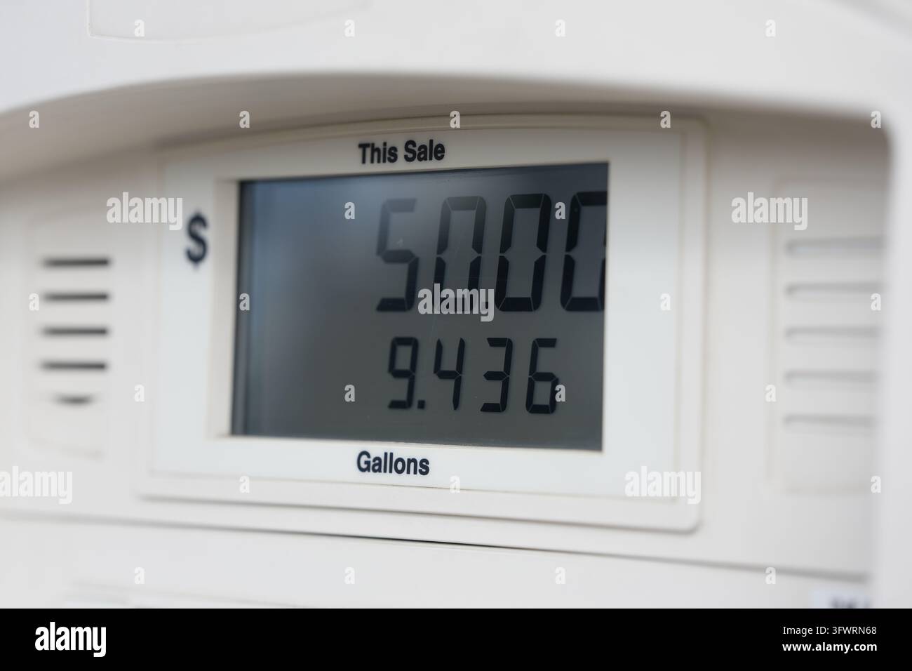 The sale is displayed on a pump after a motorist filled up the tank of ...