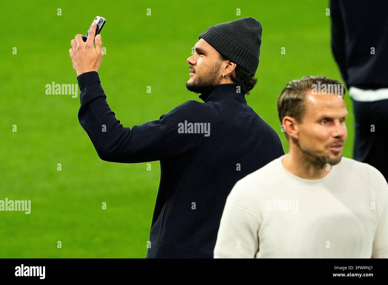 RB Leipzig's Max Finkgrafe during walk around in Santiago Bernabeu ...