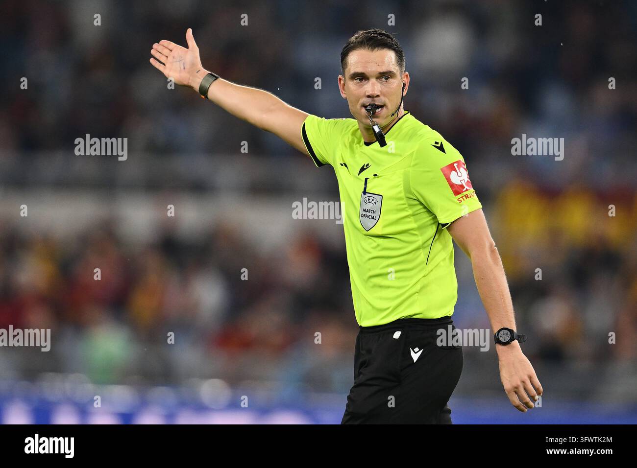 IPA89970713 - Referee Sandro Scharer (SUI) officiates the UEFA ...