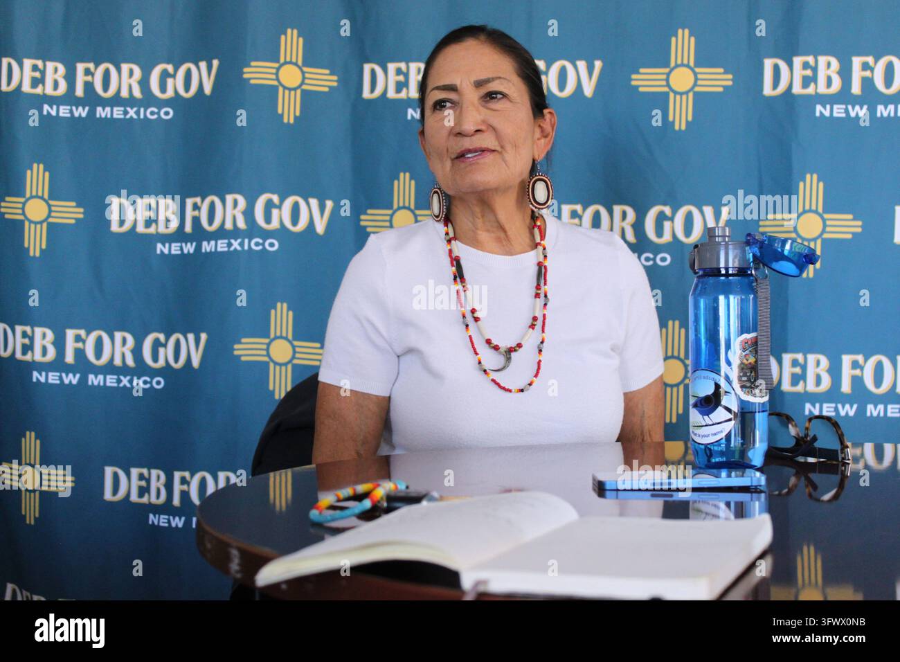 In this photo taken with a smartphone, Democratic gubernatorial nominee ...