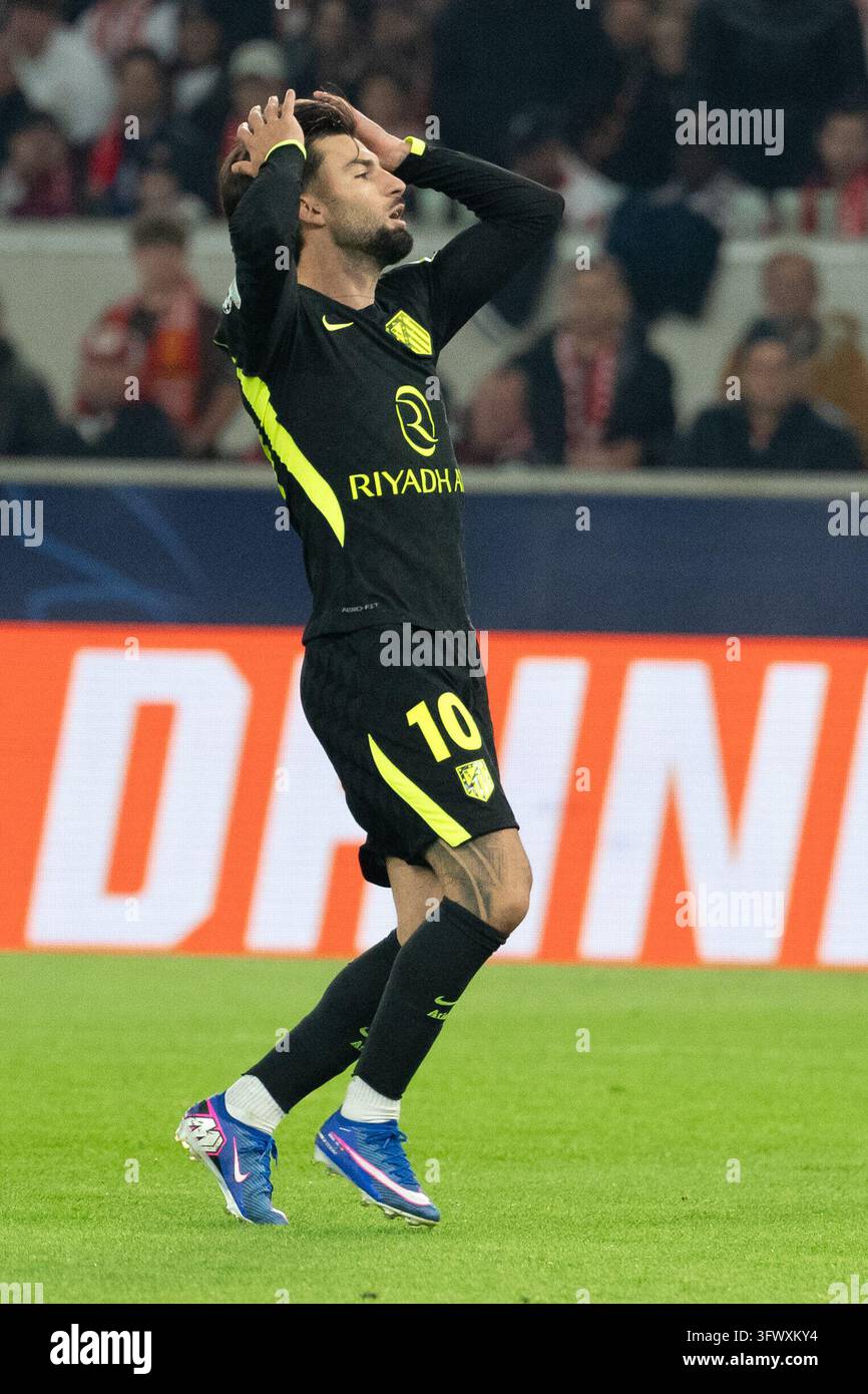 Alex Baena (Atletico Madrid, #10), Dissatisfied, Frustration. Photo ...