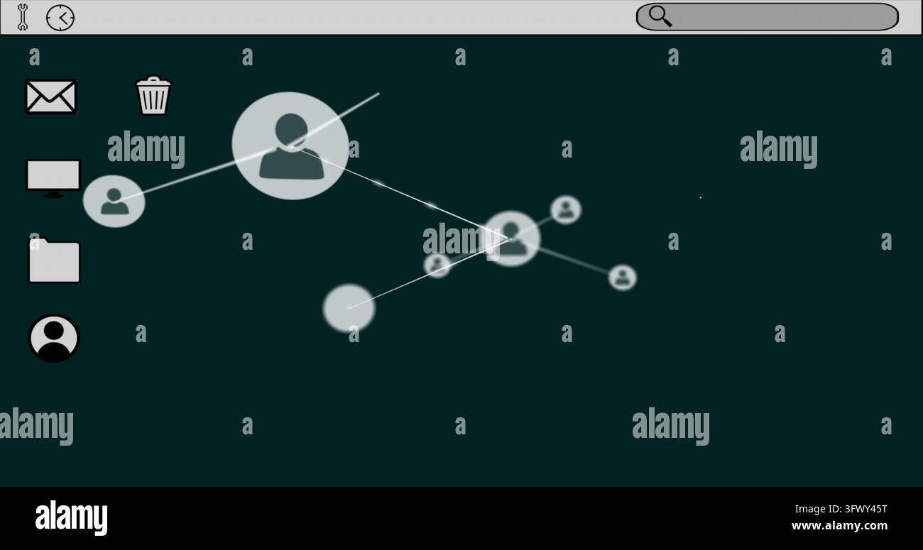 Digital network visualization showing hi-res stock photography and ...