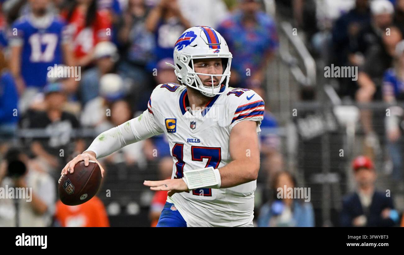 Buffalo Bills quarterback Josh Allen (17) looks to pass during an NFL ...