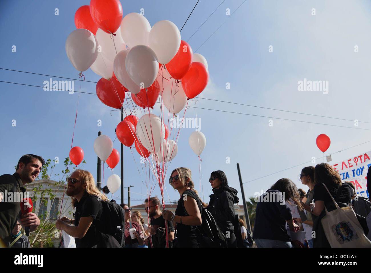 Athens, Greece, October 21, 2026. Students, teachers protest about the ...