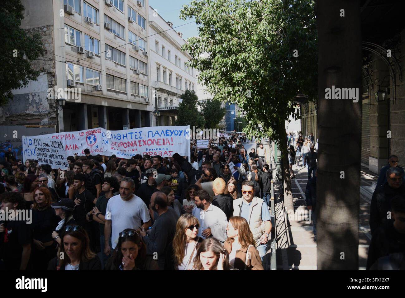 Athens, Greece, October 21, 2026. Students, teachers protest about the ...