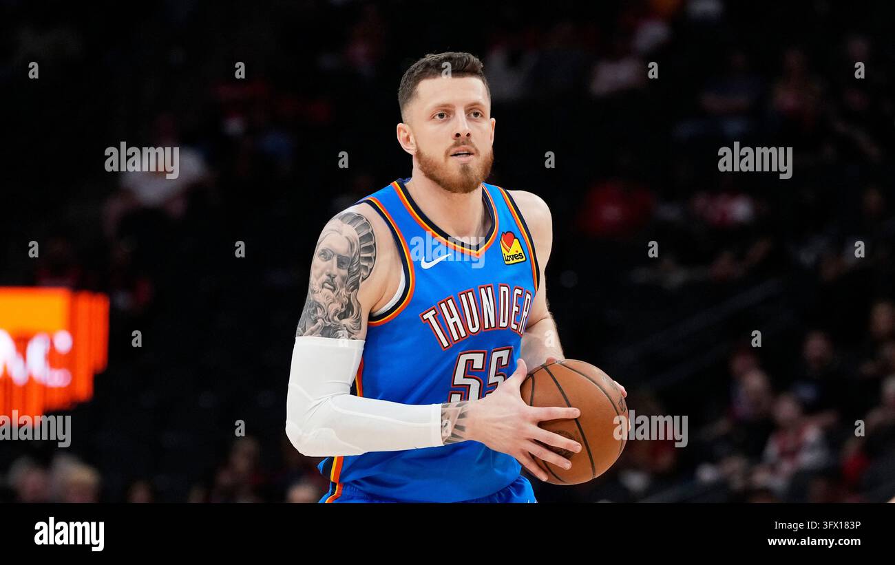Thgunder Vector Oklahoma City Thunder center Isaiah Hartenstein looks to pass during ...