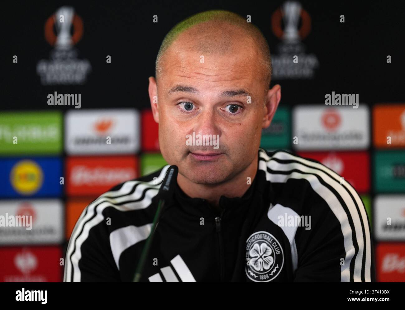 Celtic assistant manager Shaun Maloney during a press conference at ...