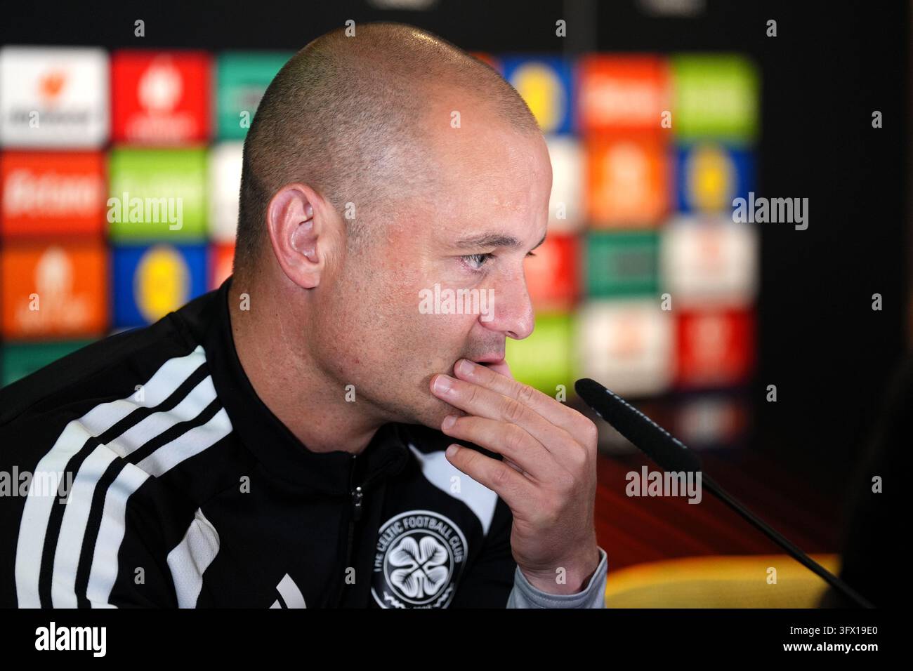 Celtic assistant manager Shaun Maloney during a press conference at ...