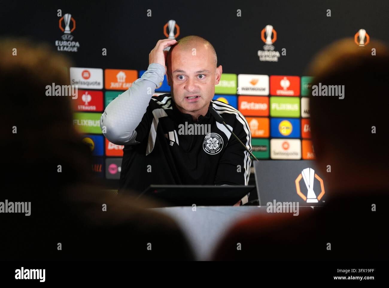 Celtic assistant manager Shaun Maloney during a press conference at ...