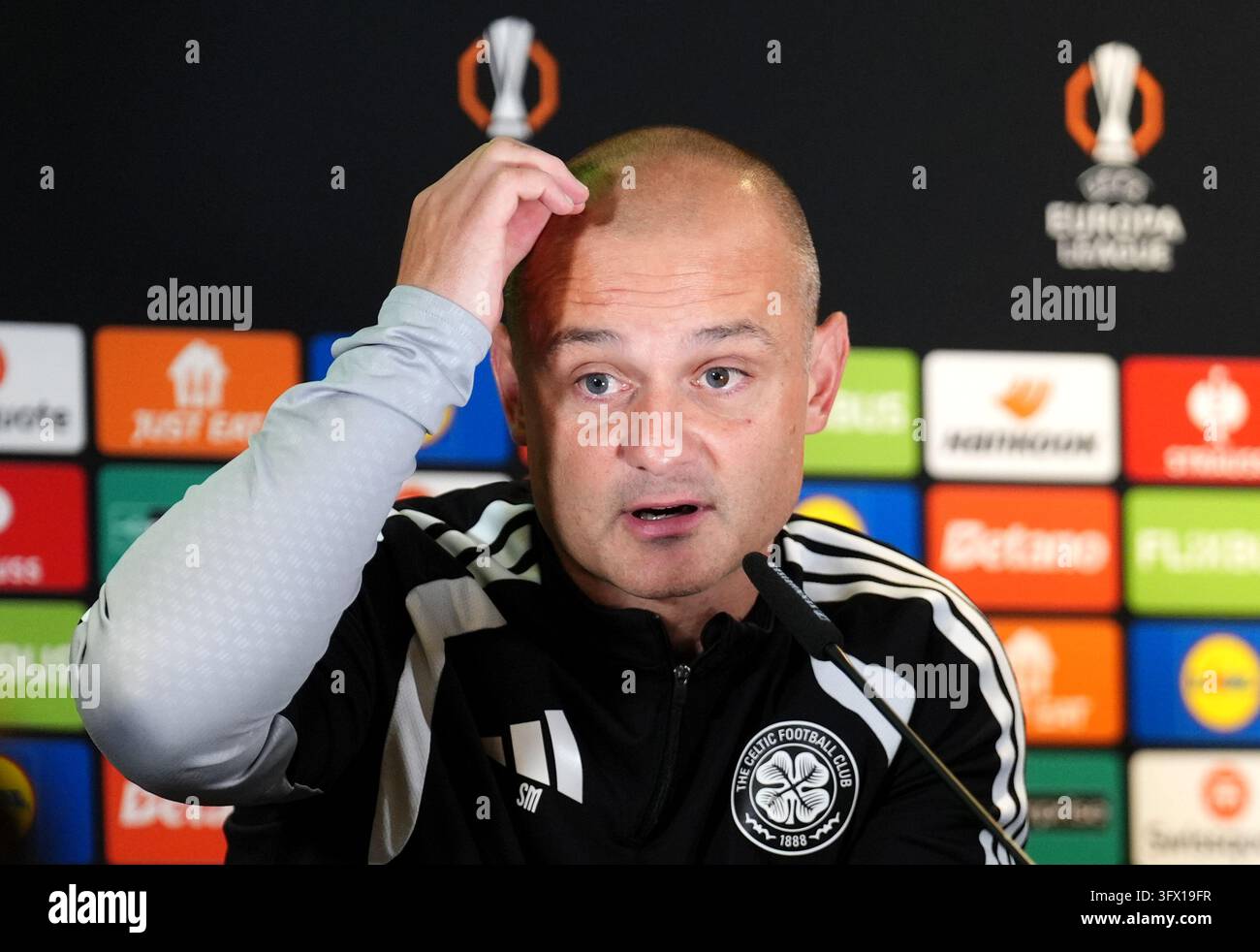 Celtic assistant manager Shaun Maloney during a press conference at ...