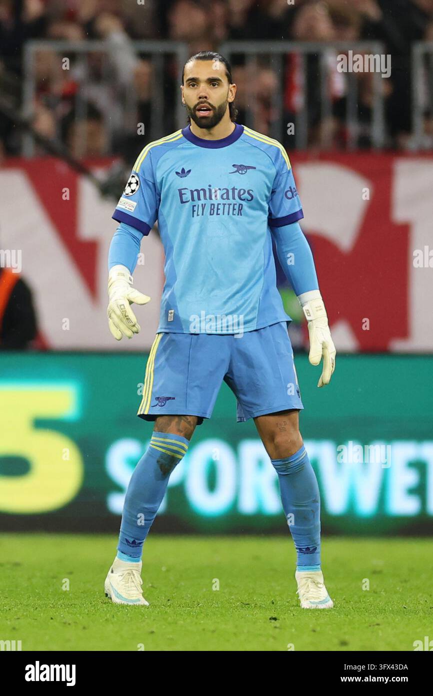 David Raya of Arsenal during Bayern Munich v Arsenal UEFA Champions ...