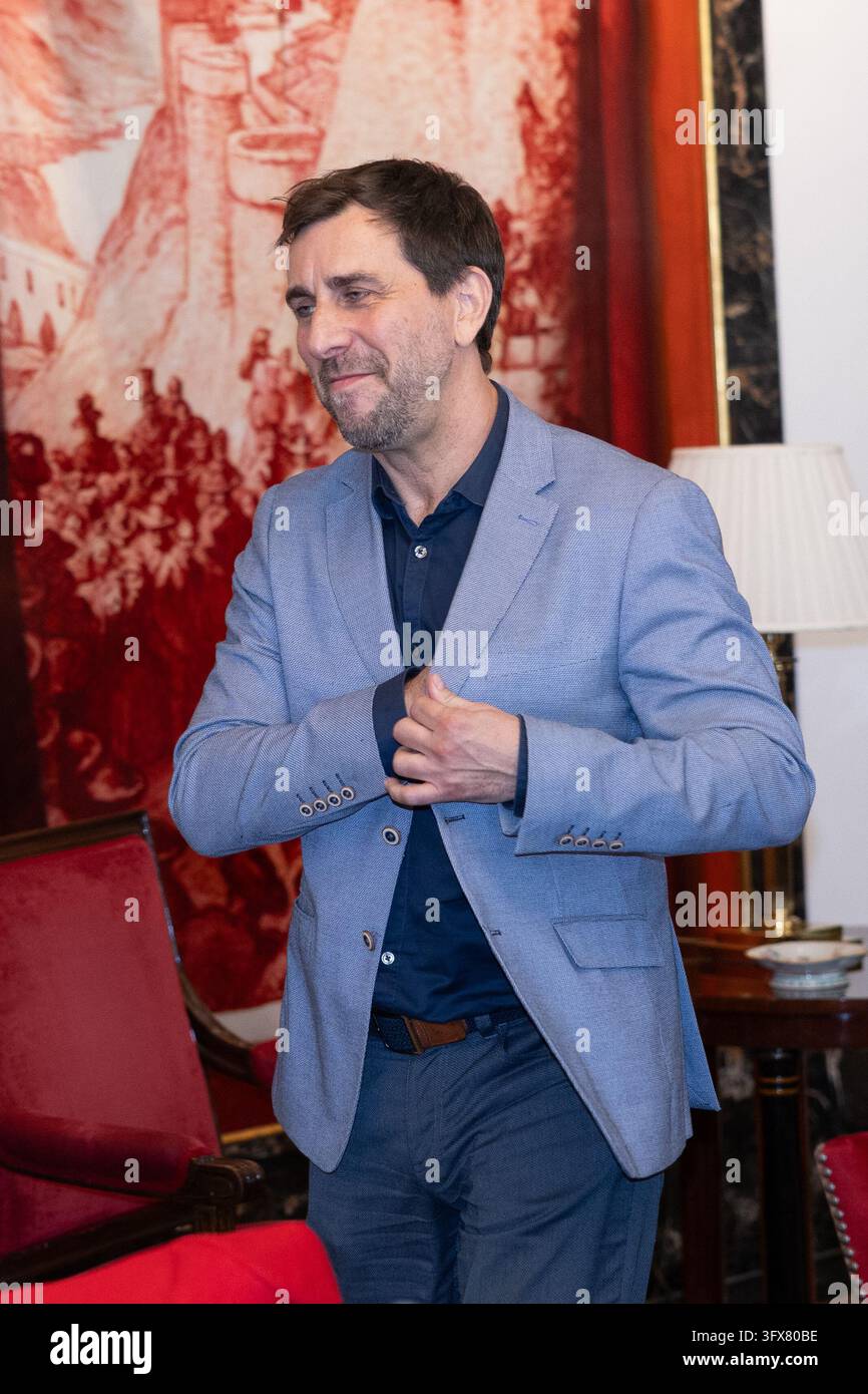 Toni Comín, former regional minister and elected MEP for Junts, at the ...