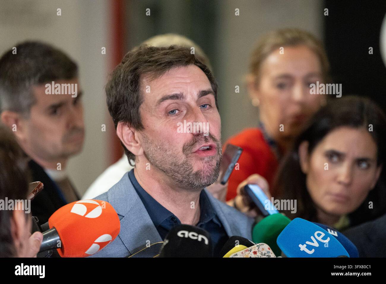 Toni Comín, former regional minister and elected MEP for Junts, at the ...
