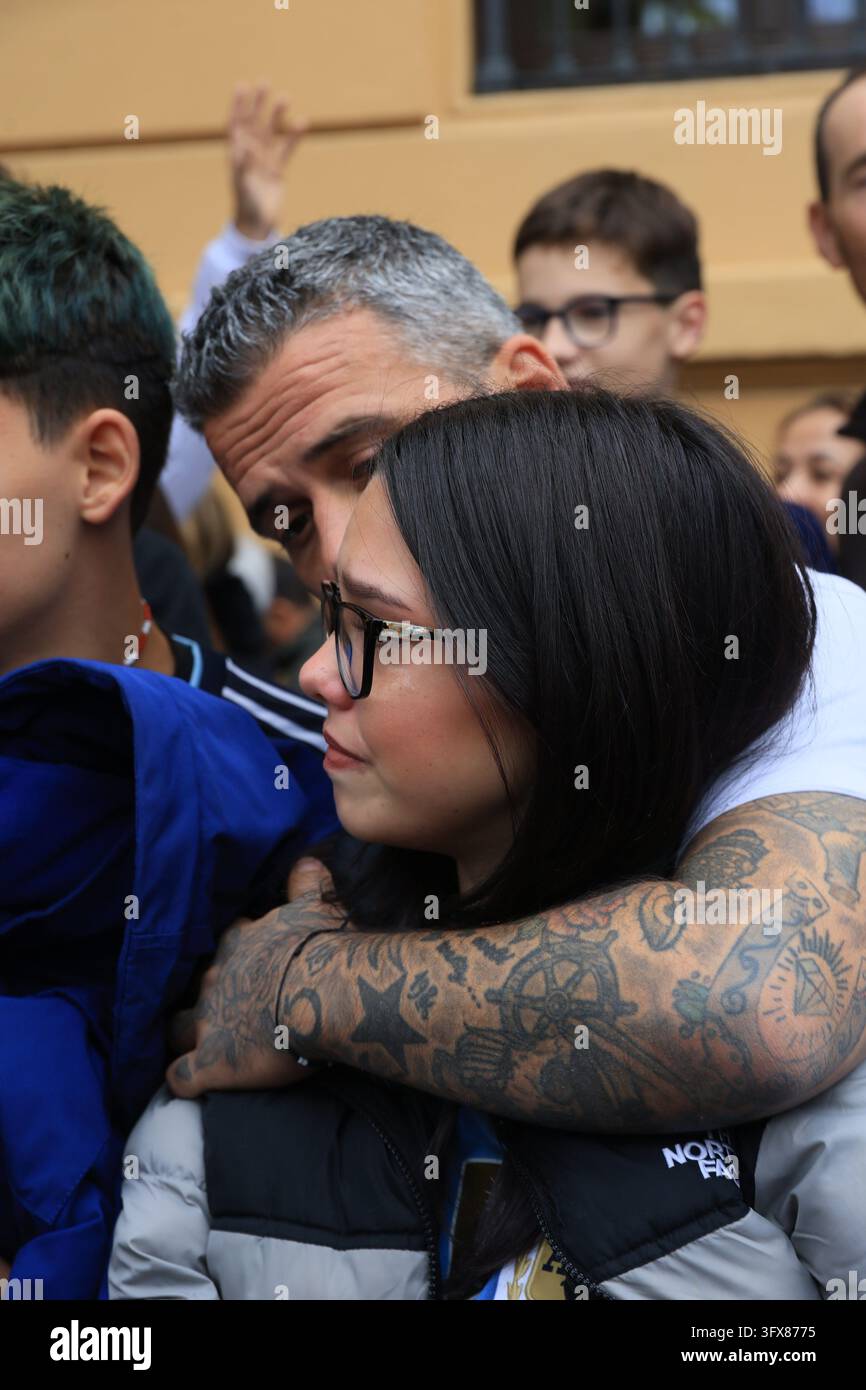 Messi fans crying after getting an autograph on their shirt, on October ...