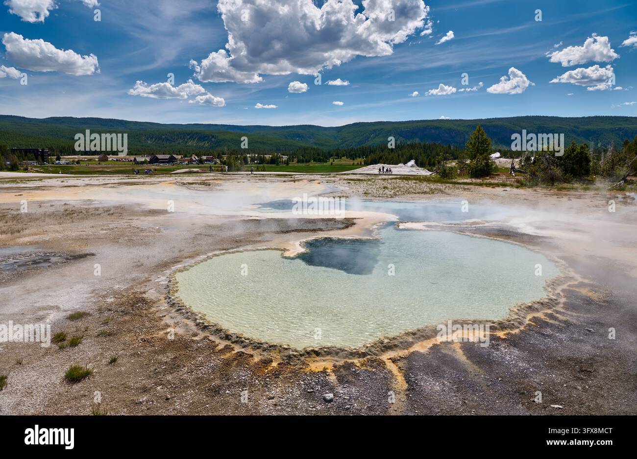 Pool Wiver Doublet Pool, Upper Geyser Basin, Yellowstone National Park, Wyoming ...