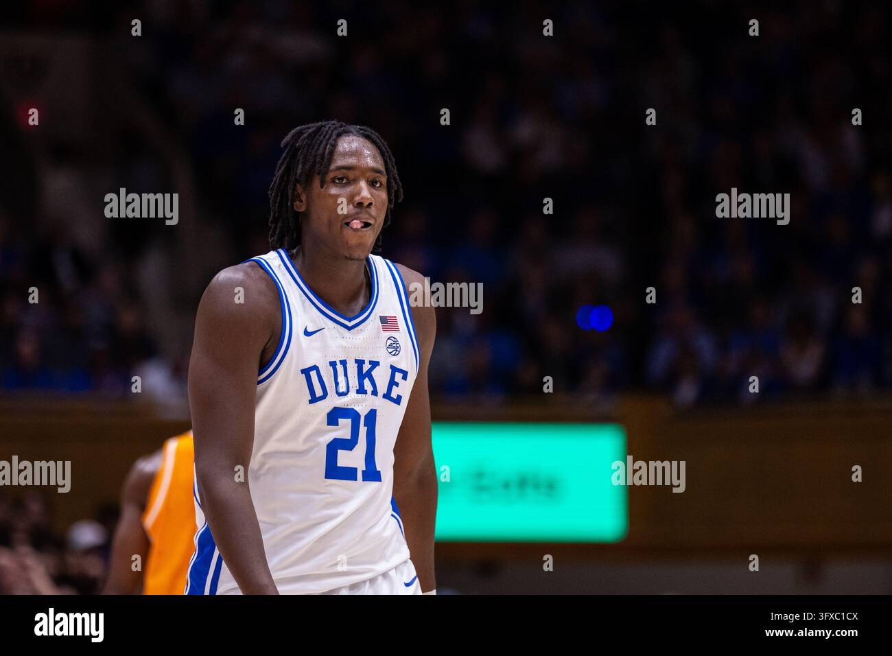 October 20, 2026: Duke Blue Devils center Patrick Ngongba II (21) looks ...
