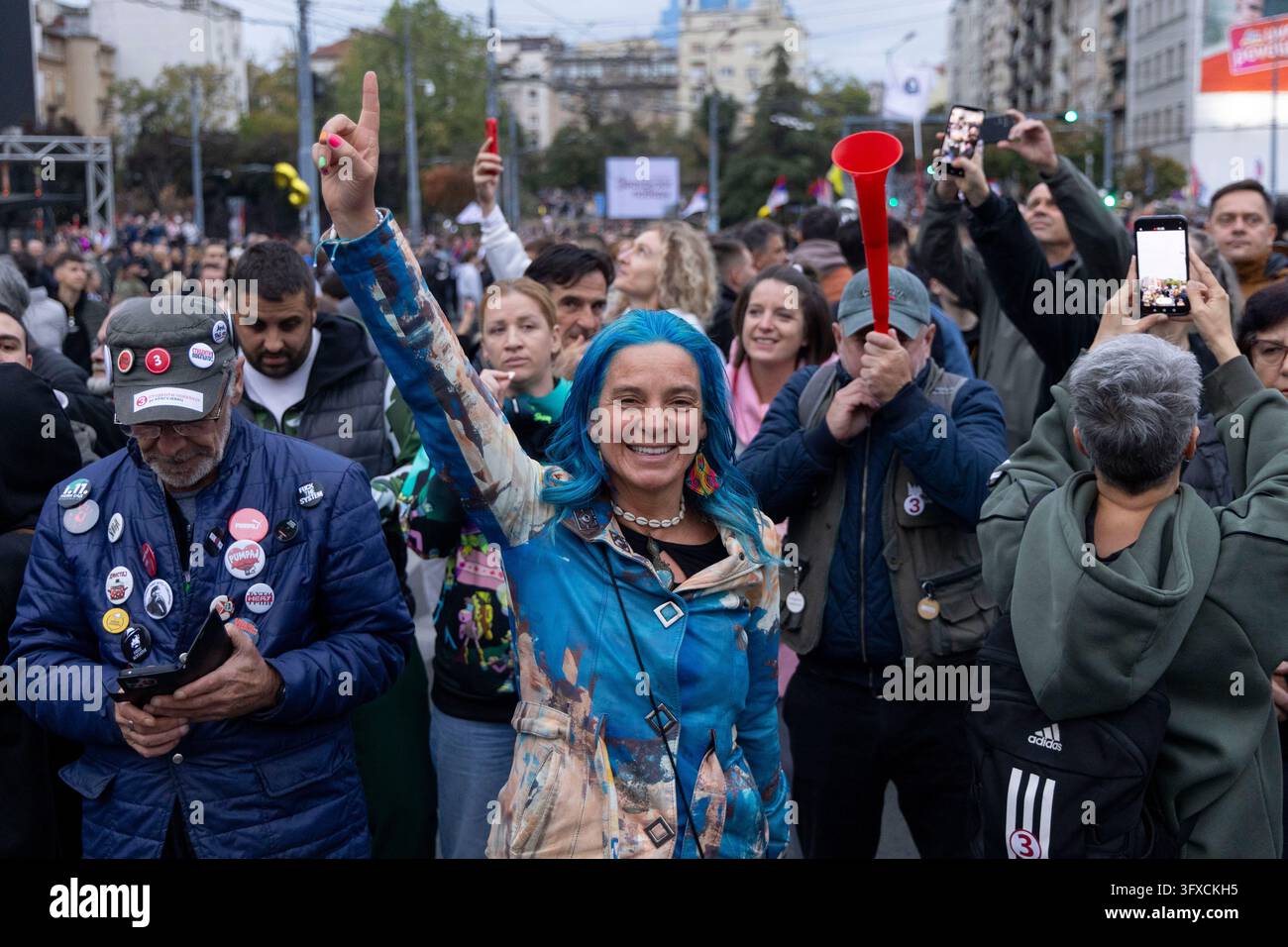 Supporters during the final election campaign rally of the 'Student ...