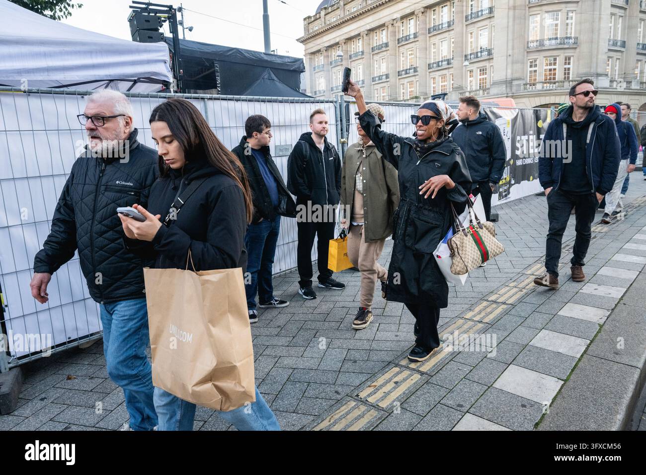 AMSTERDAM - ADE visitors at Leidseplein at a one-day pop-up stage ...
