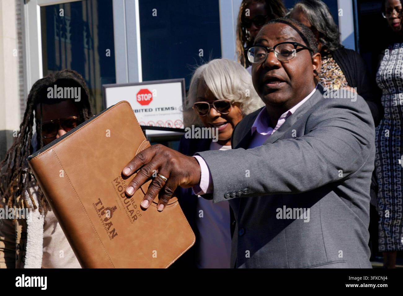 Virginia state Sen. Louise Lucas, D-Portsmouth, center, is led to a ...