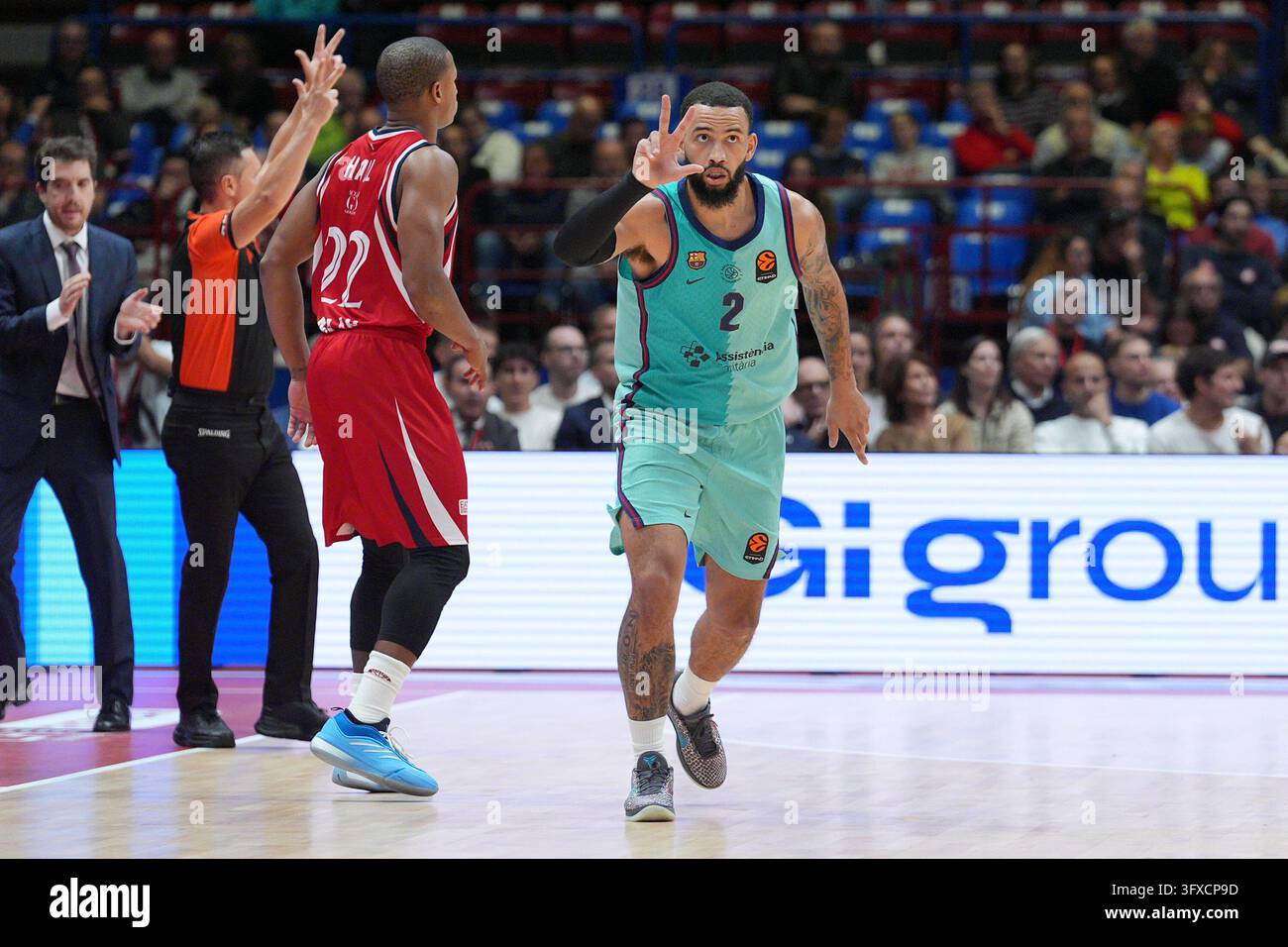 Armani olimpia milano vs fc barcelona pictured tyrese martin fc barcelona Armani olimpia milano vs fc barcelona pictured tyrese martin fc barcelona