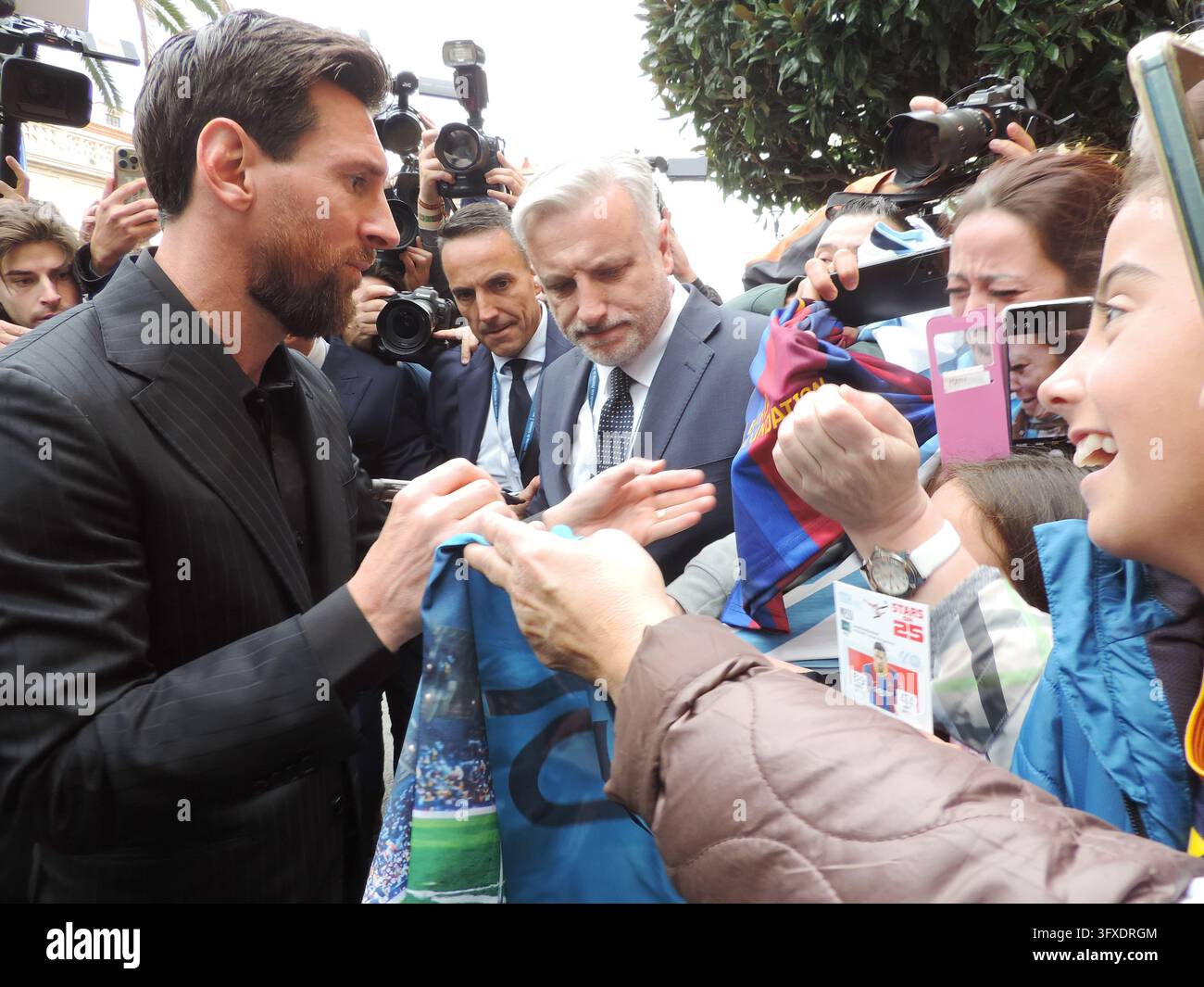 Inter Miami forward Lionel Messi arrived in Oviedo to receive the 2026 ...