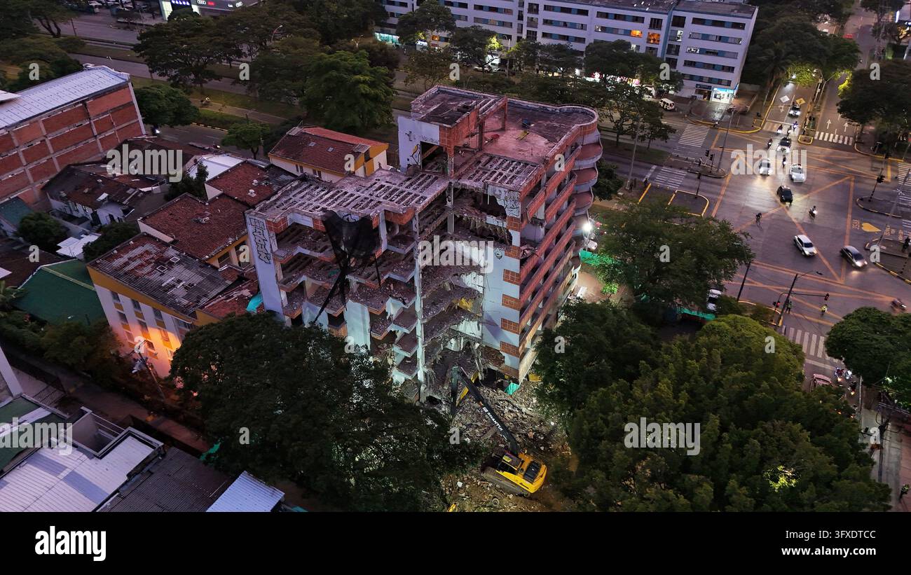 Trafficker An aerial view shows the demolition of a building once owned by the ...