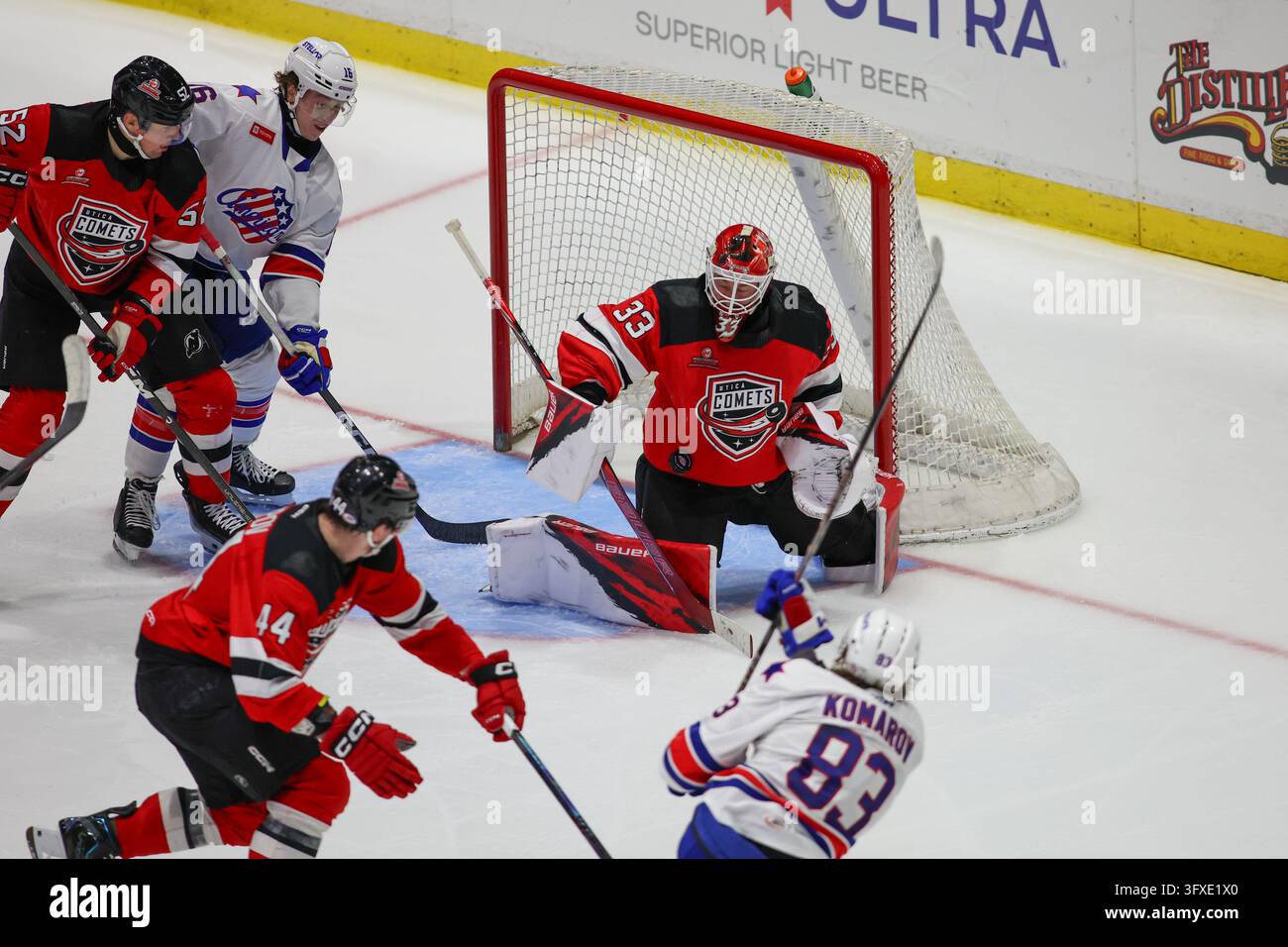 Oct 21, 2026: Rochester, NY, USA; Utica Comets goaltender David Rittich ...