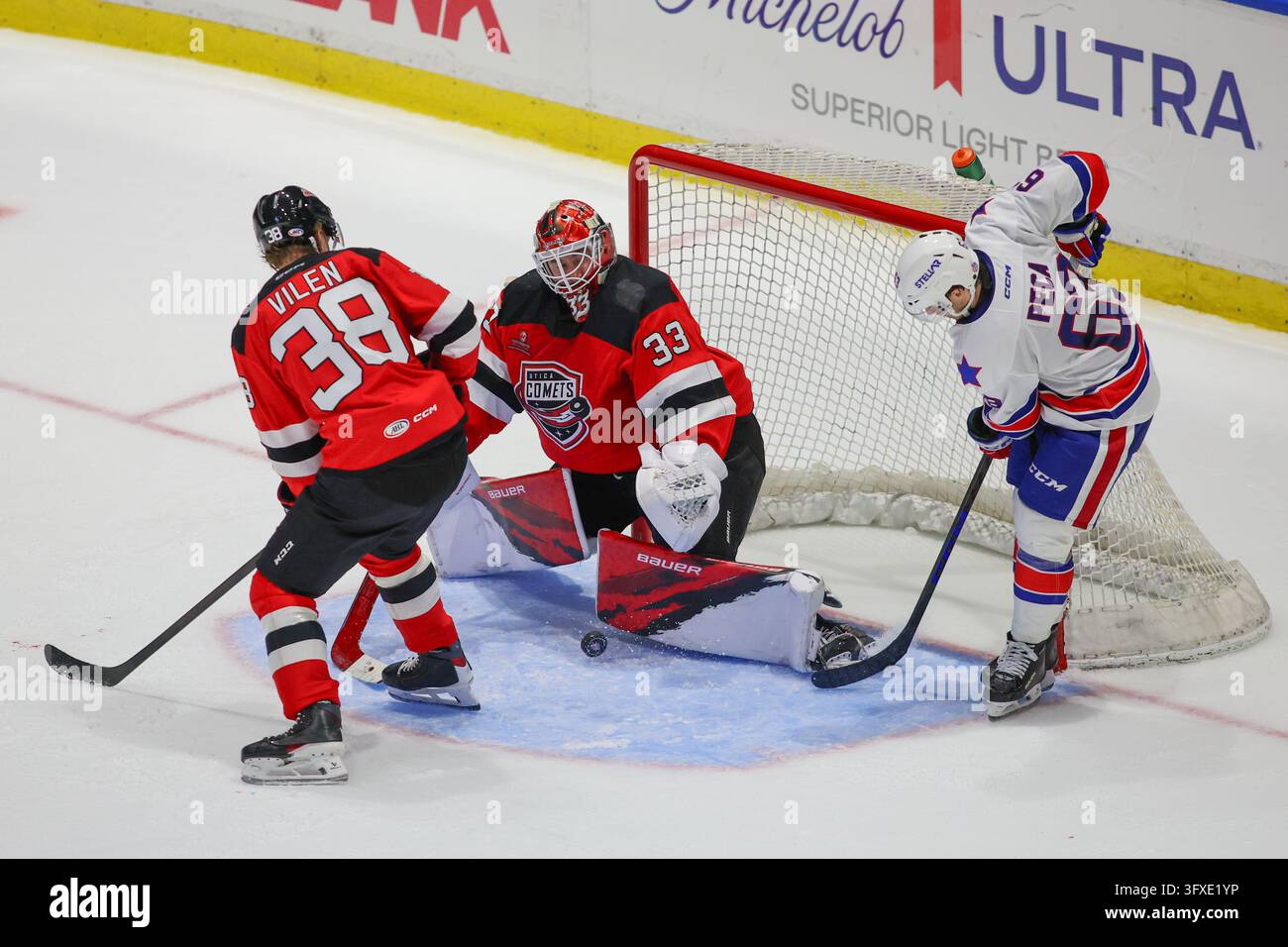 Oct 21, 2026: Rochester, NY, USA; Utica Comets goaltender David Rittich ...