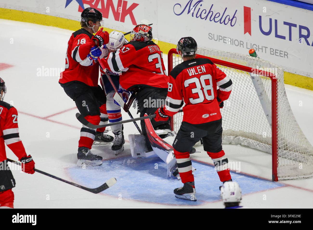 Oct 21, 2026: Rochester, NY, USA; Utica Comets goaltender David Rittich ...