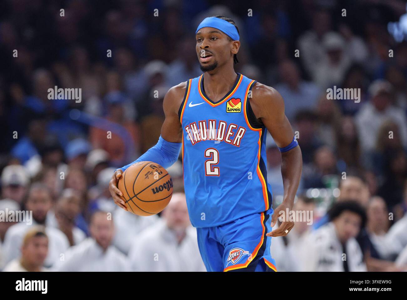 Thgunder Vector Oklahoma City Thunder guard Shai Gilgeous-Alexander dribbles the ball ...