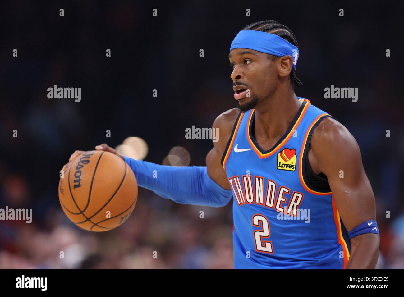 Thgunder Vector Oklahoma City Thunder guard Shai Gilgeous-Alexander handles the ball ...