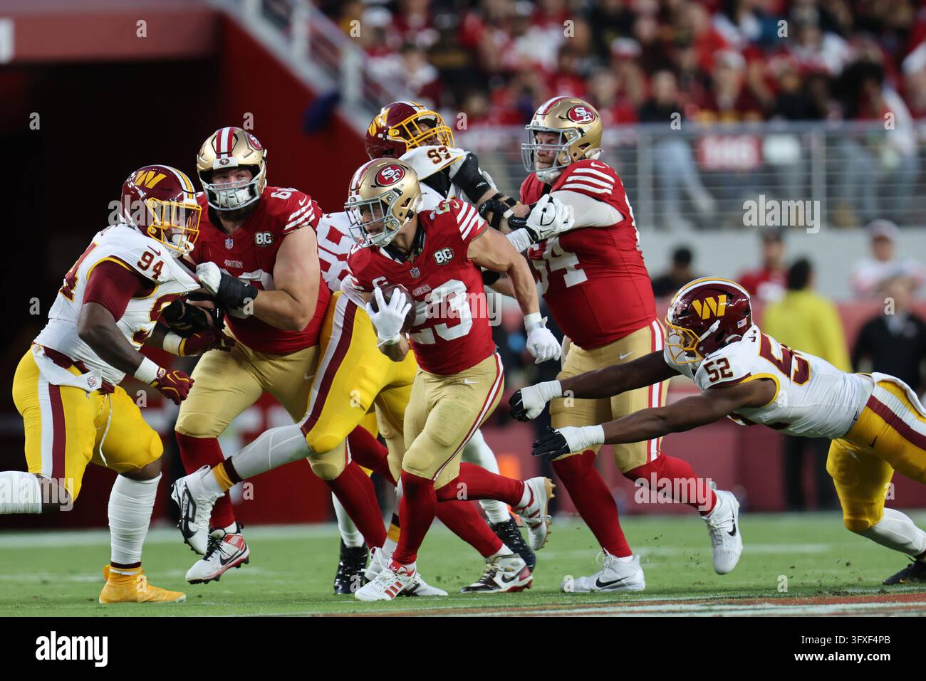 San Francisco 49ers running back Christian McCaffrey (23) runs during ...