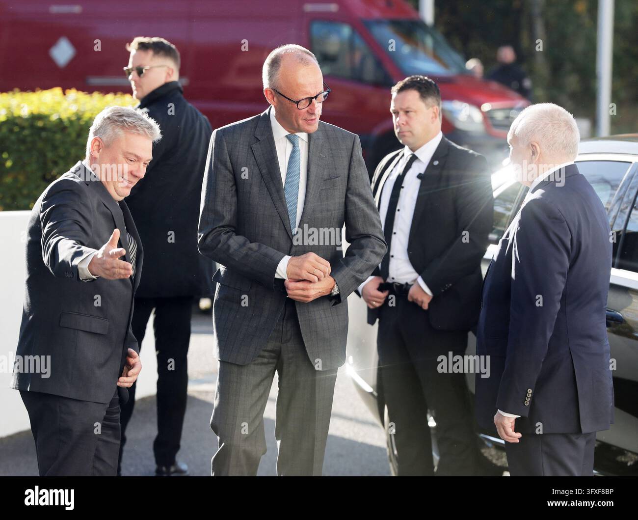 23 October 2026, Brandenburg, Frankfurt (Oder): Chancellor Friedrich ...