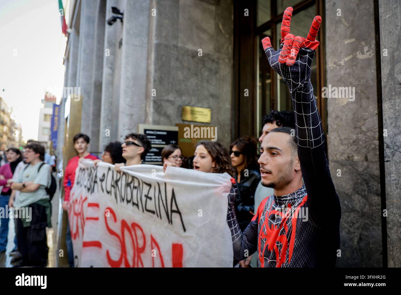 IPA90073258 - Spider-Man costumes like those seen in the Paris protests ...