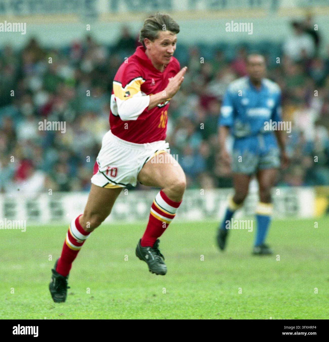 Nagoya Grampus Eight and former England captain Gary Lineker in action ...
