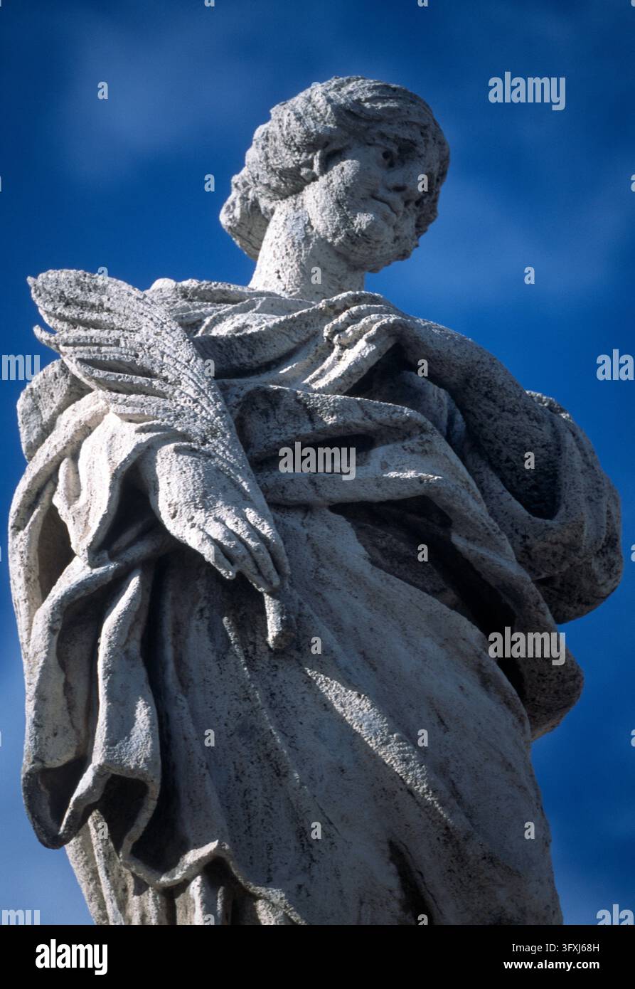 Statue of Collonade of St Peter's Basilica Catican City Rome Italy ...