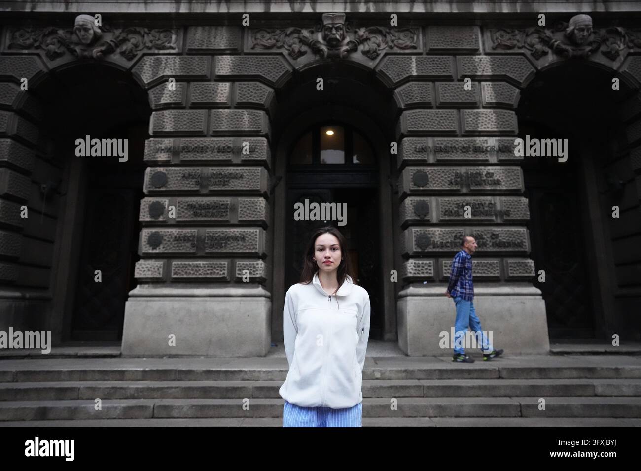 Andja Prica, student of architecture, from Belgrade, 20, poses for a ...