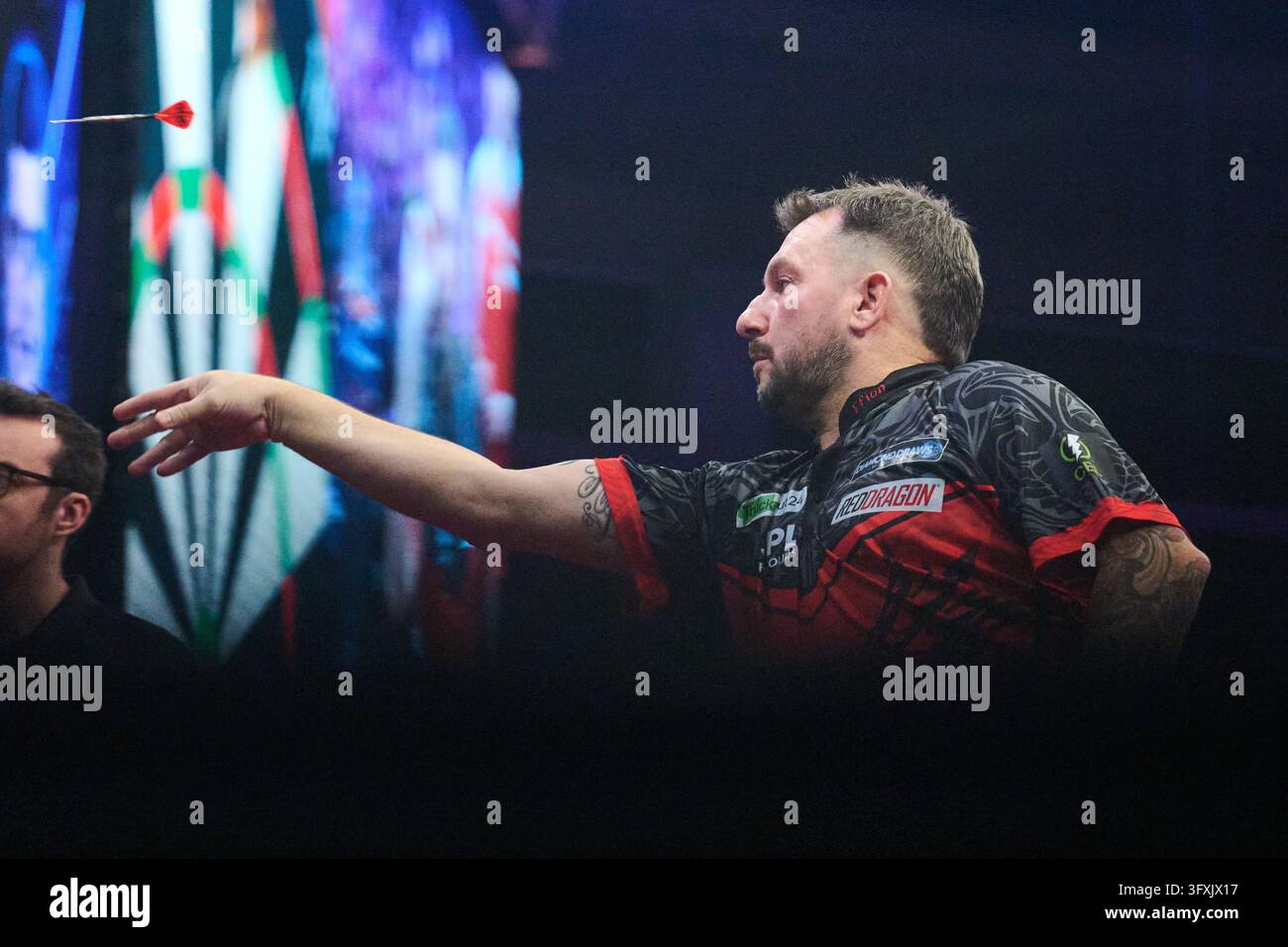 Darts Vector Graphics 23 October 2026, North Rhine-Westphalia, Dortmund: Darts, Men: European ...