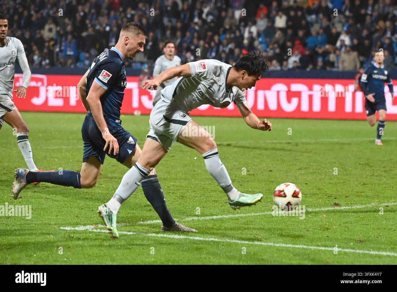 Kento Shiogai (Wolfsburg) scores a goal, which is disallowed after a ...