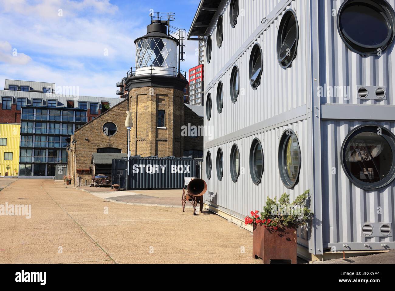 Historical landmark at Trinity Buoy Wharf, the last remaining Iconic ...