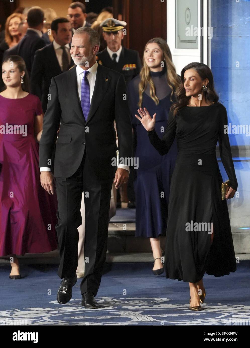 Spanish King Felipe VI and Queen Letizia during the Princess of ...