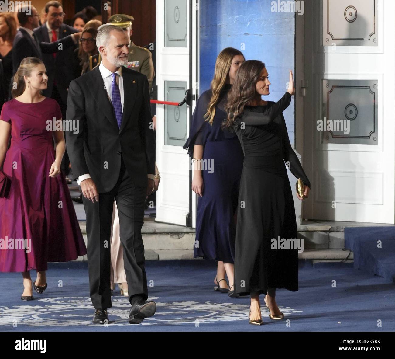 Spanish King Felipe VI and Queen Letizia during the Princess of ...
