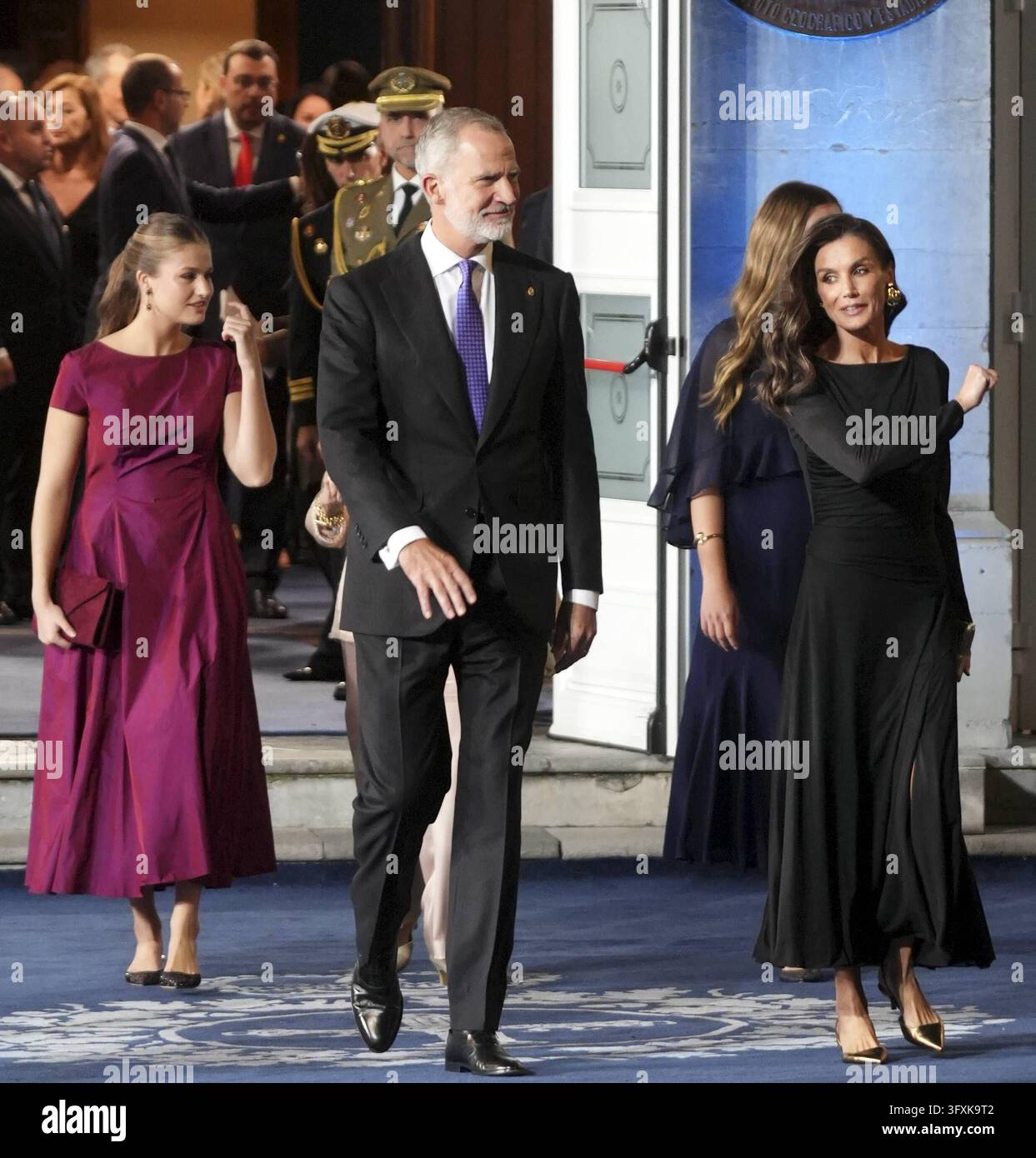 Spanish King Felipe VI and Queen Letizia during the Princess of ...