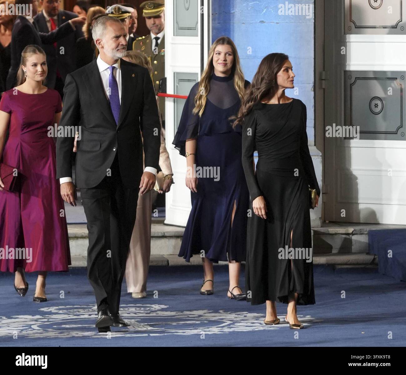 Spanish King Felipe VI and Queen Letizia during the Princess of ...