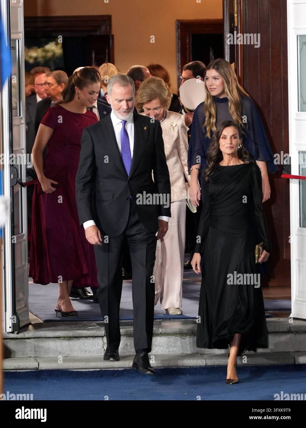 Spanish King Felipe VI and Queen Letizia during the Princess of ...