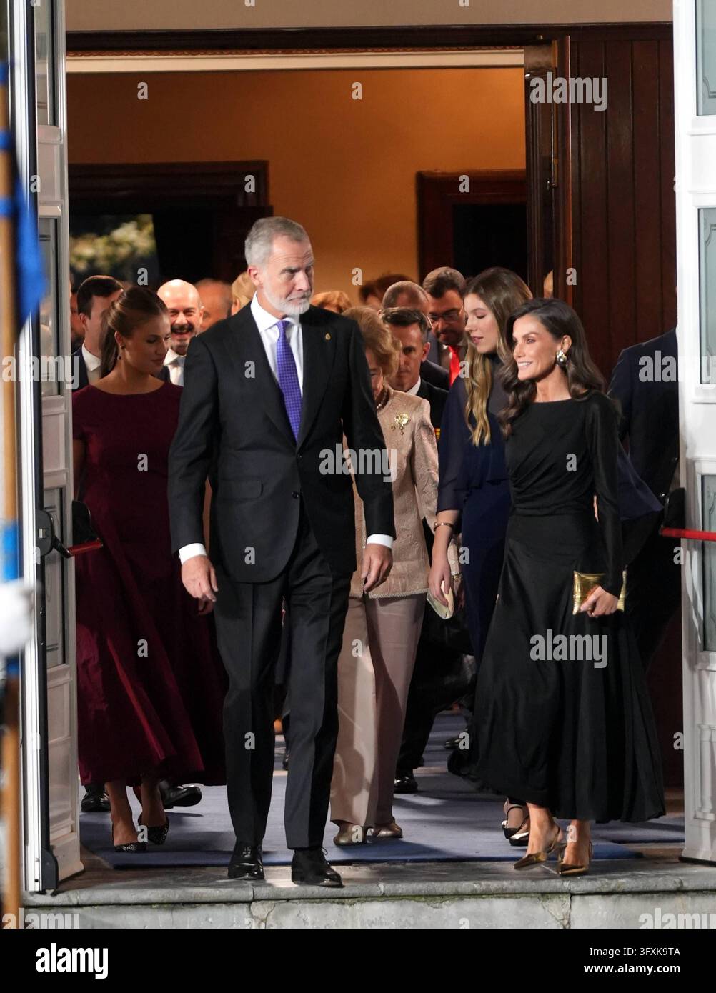 Spanish King Felipe VI and Queen Letizia during the Princess of ...