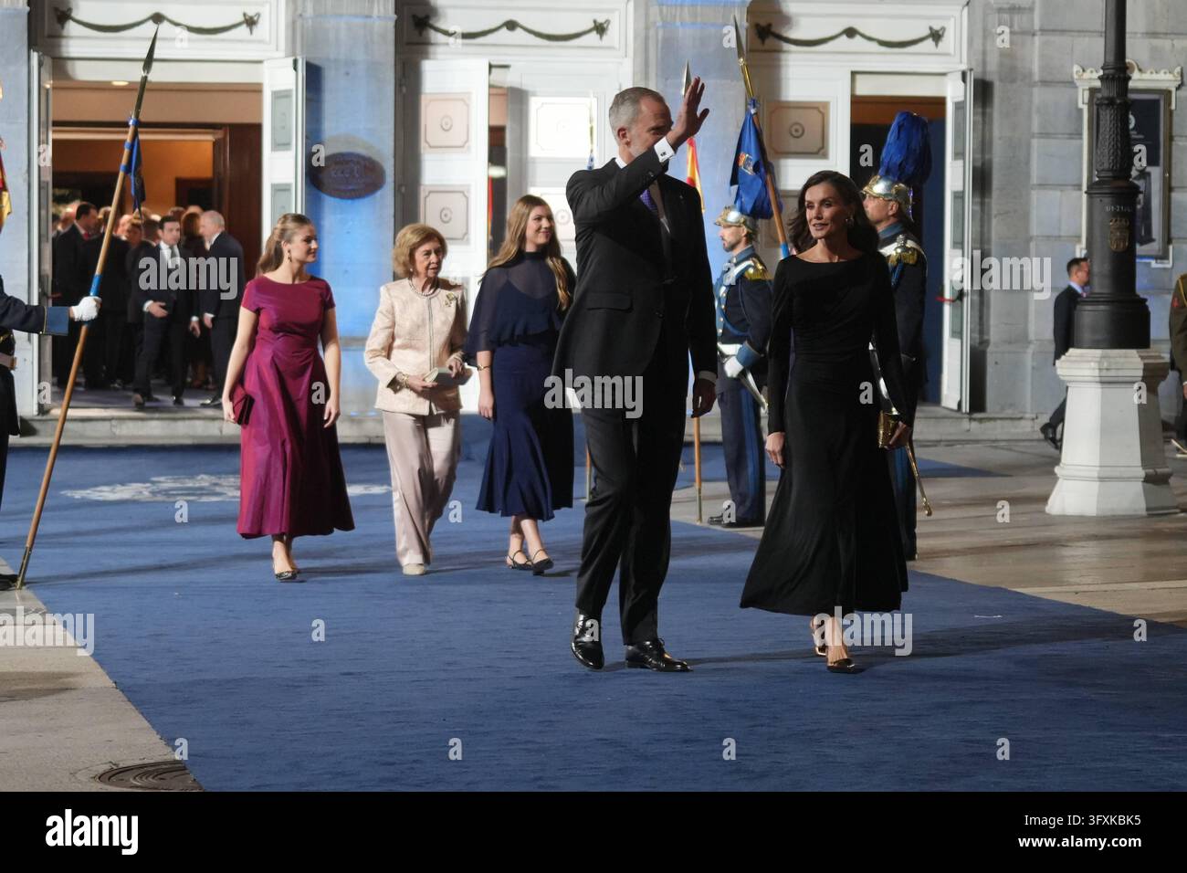 Spanish King Felipe VI and Queen Letizia during the Princess of ...