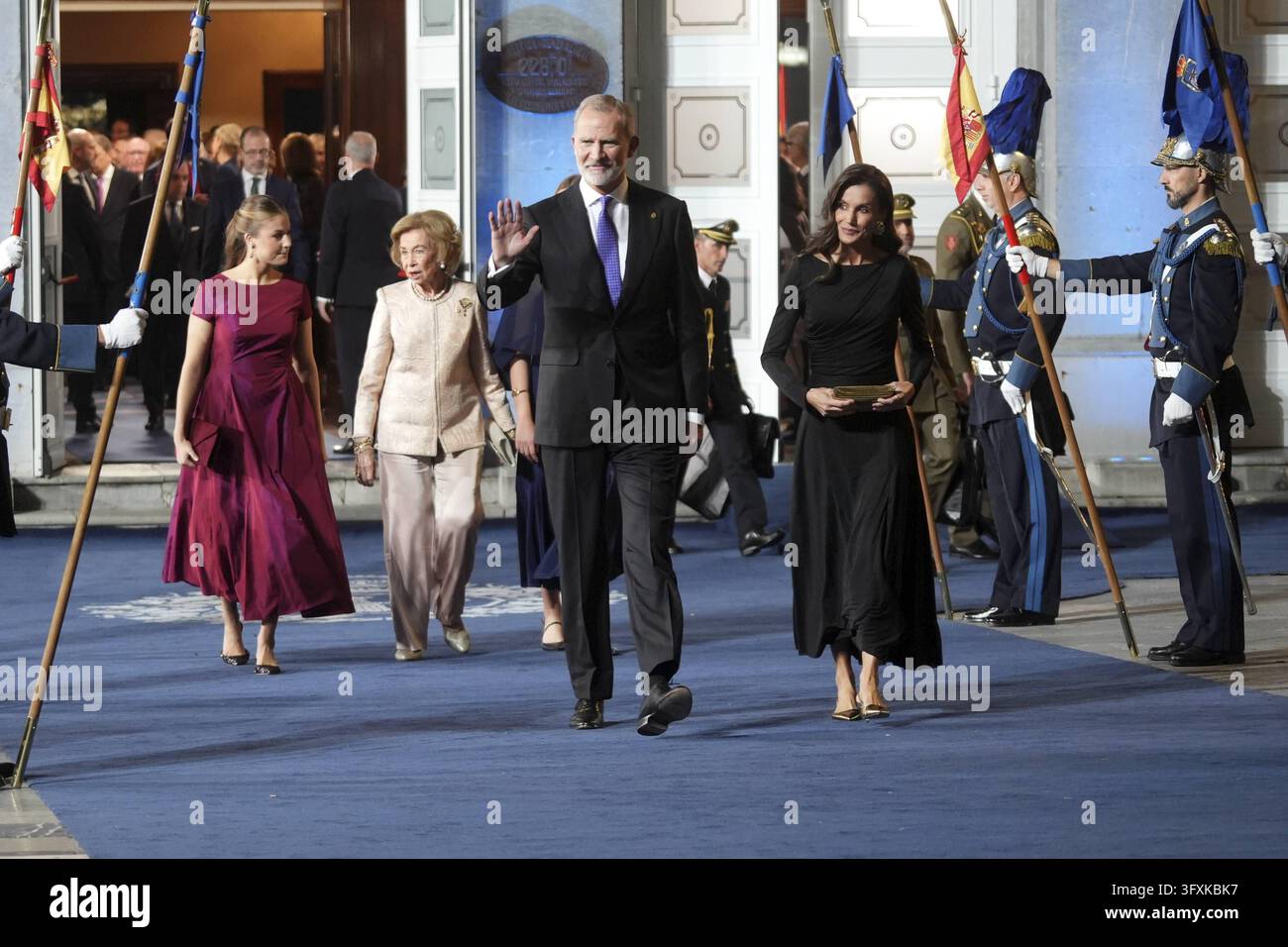 Spanish King Felipe VI and Queen Letizia during the Princess of ...