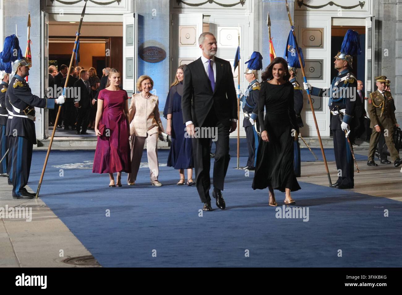 Spanish King Felipe VI and Queen Letizia during the Princess of ...